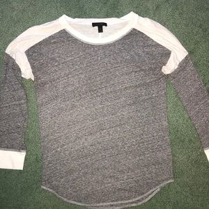 Grey and White midsleve shirt